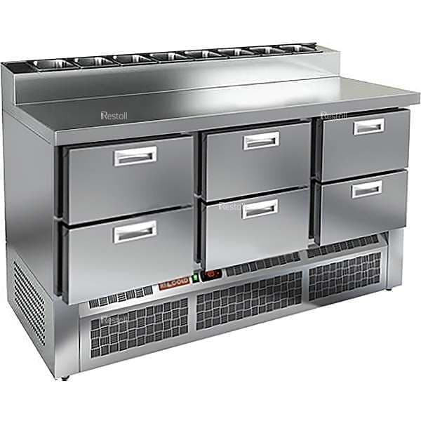 Стол холодильный (для пиццы) Hicold PZE2-222/GN без крышки