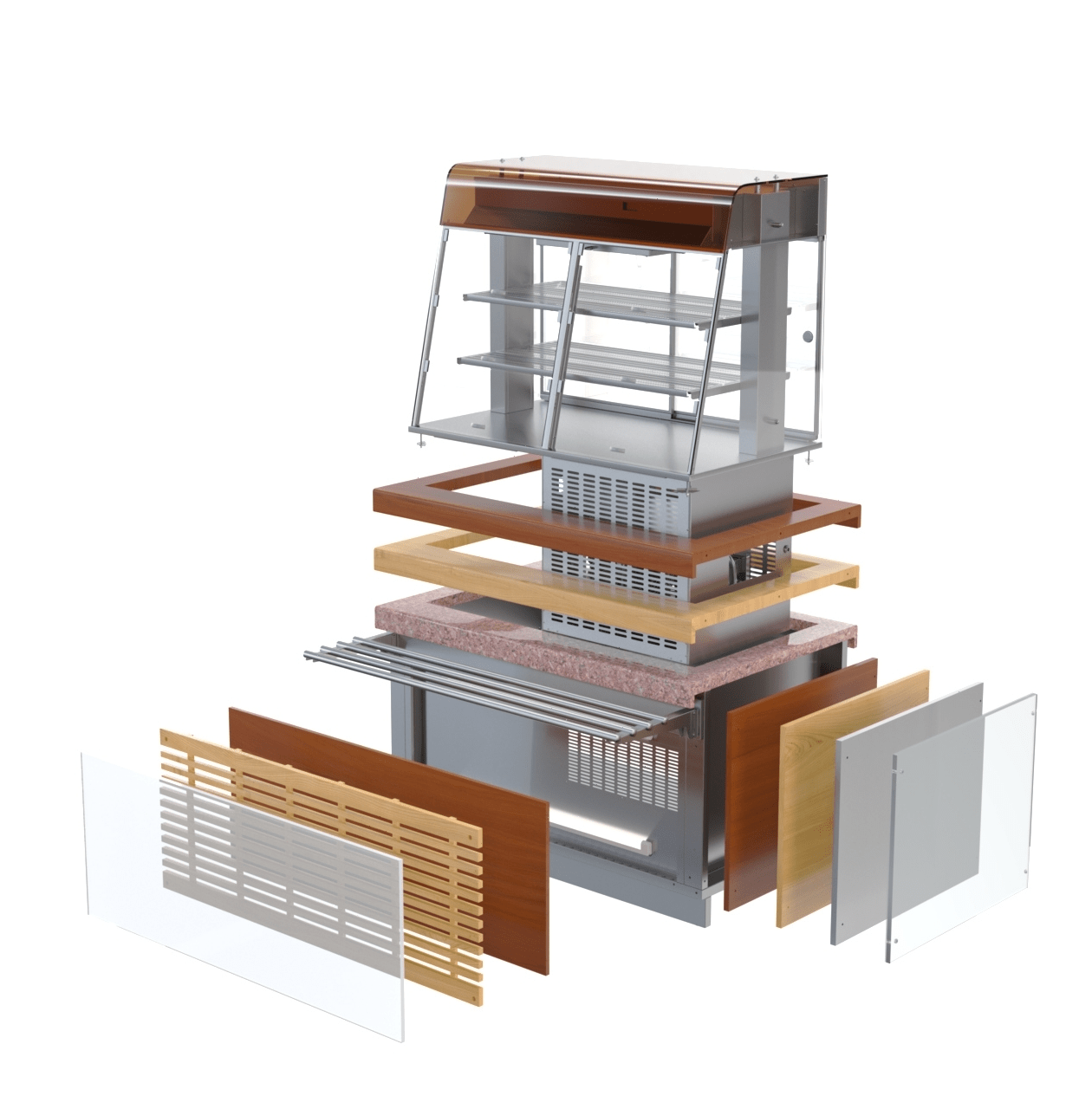 Витрина холодильная Atesy Регата ХВ-1200-1370-02