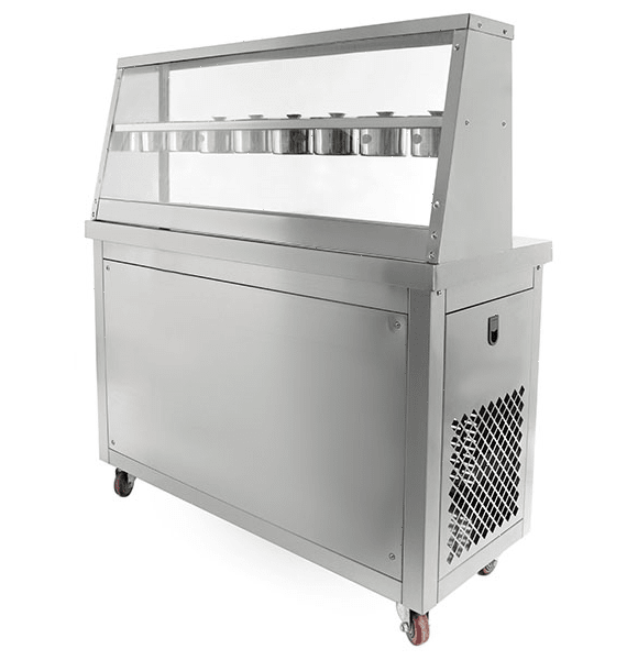 Фризер для жареного мороженого Foodatlas KCB-2Y (контейнеры, стол для топпингов, контроль температур