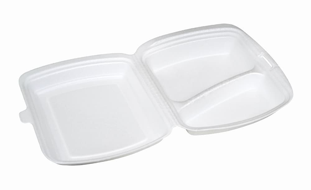 Ланч-бокс одноразовый 2-секционный 249х207х60 мм (в упаковке 100 шт.) | 160211, ОП-020914