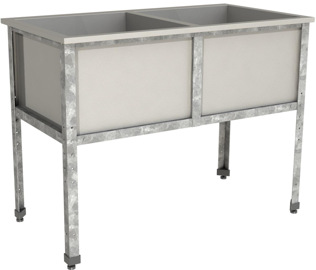 Ванна моечная двухсекционная Restoinox ВМС-2/7-ЭК