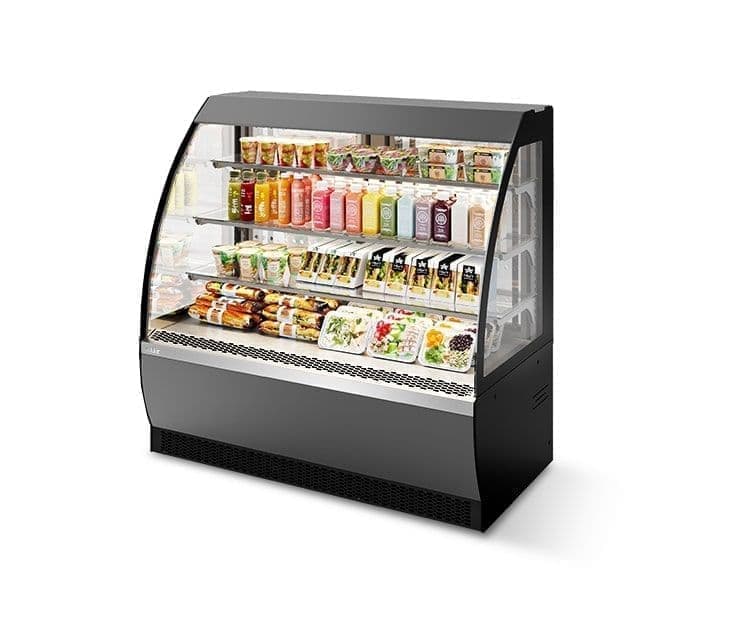 Витрина кондитерская Chilz Vete OFT 130 серый матовый/шлифованная нержавейка