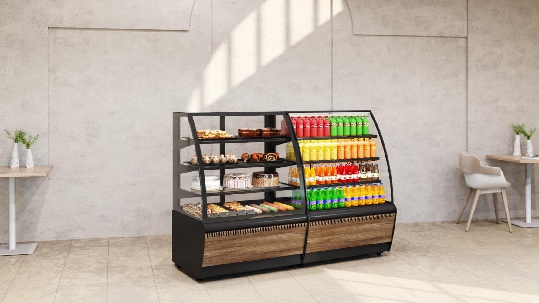 Витрина кондитерская Carboma K70 VV 0,9-1 (ВХСв-0,9д Люкс) 0102-0109