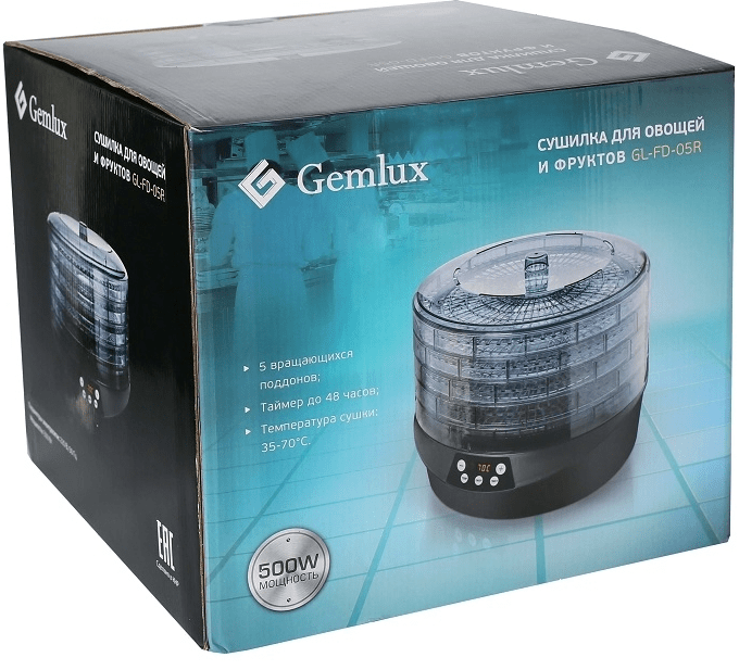 Сушилка для овощей и фруктов Gemlux GL-FD-05R