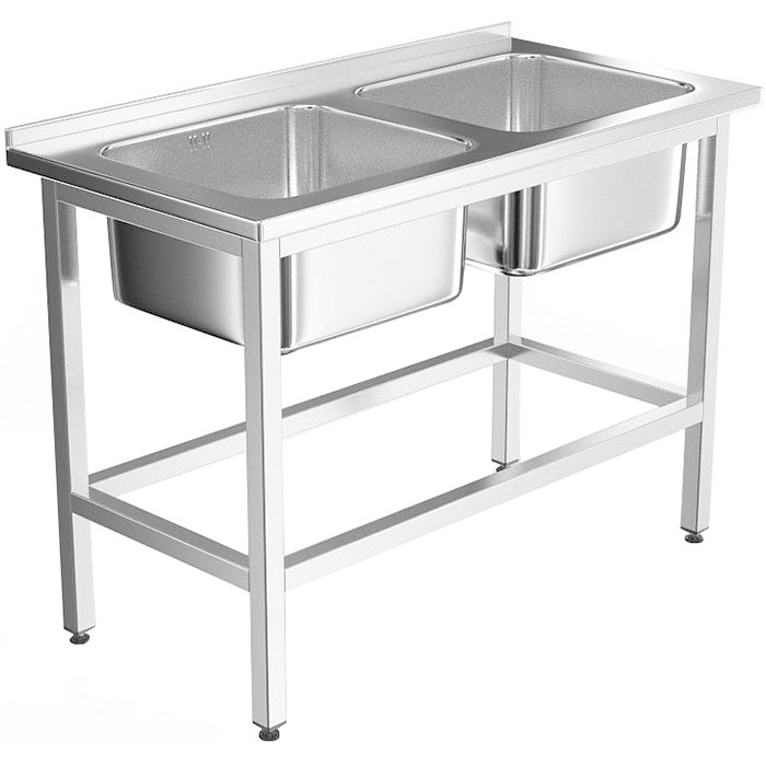 Ванна моечная Eksi ВМЦБ-2/500-п цельнотянутая