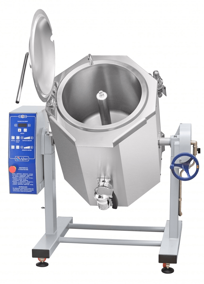 Котел пищеварочный Abat КПЭМ-60-ОМР-ВК со сливным краном (11000006650)