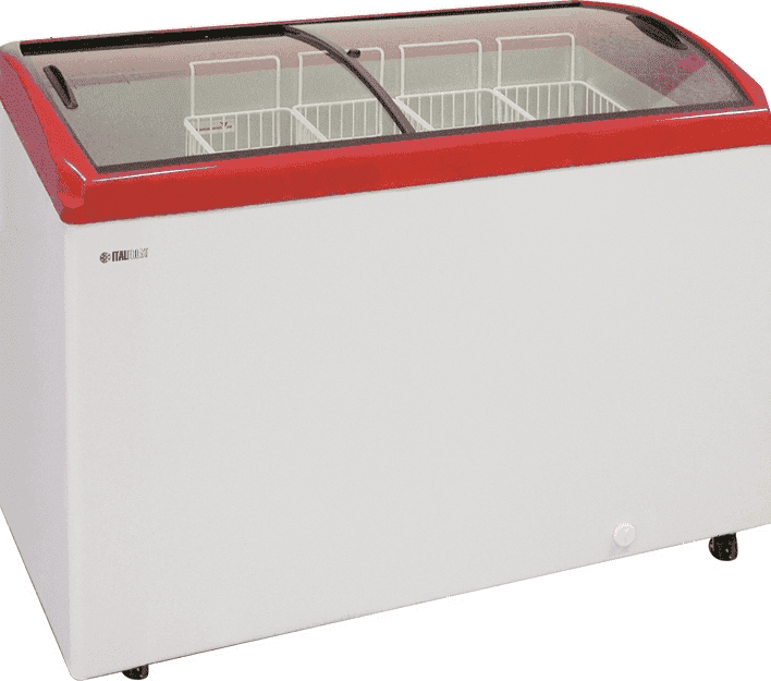 Ларь морозильный Italfrost CF300C красный (4 корзины)