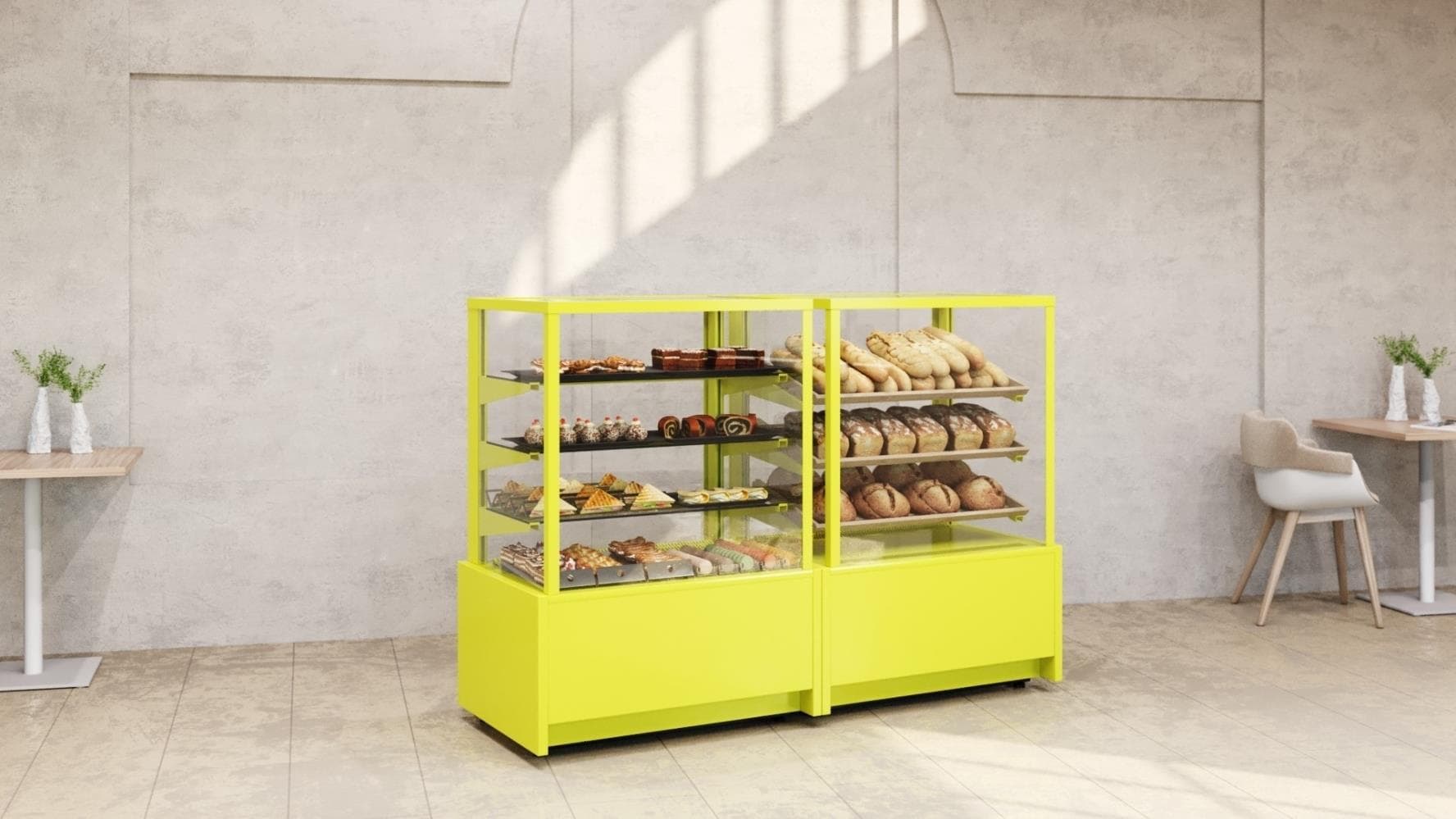 Витрина хлебная Carboma KC70 N 1,3-1 Cube Техно 9006-9005