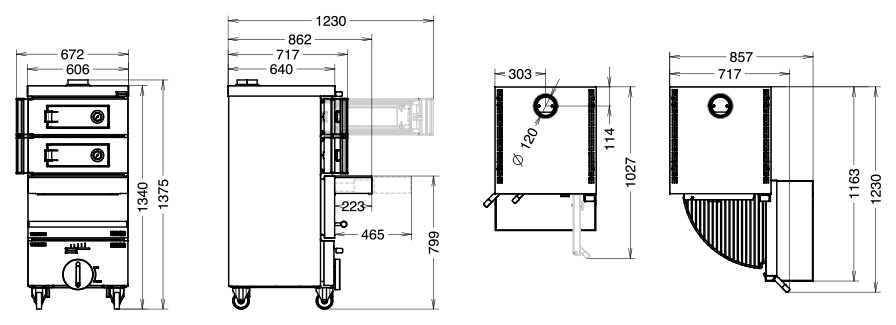 Печь угольная ESTRO PRO 2