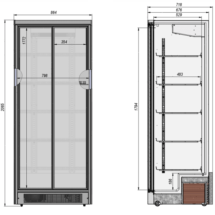 Шкаф холодильный Briskly 8 Slide