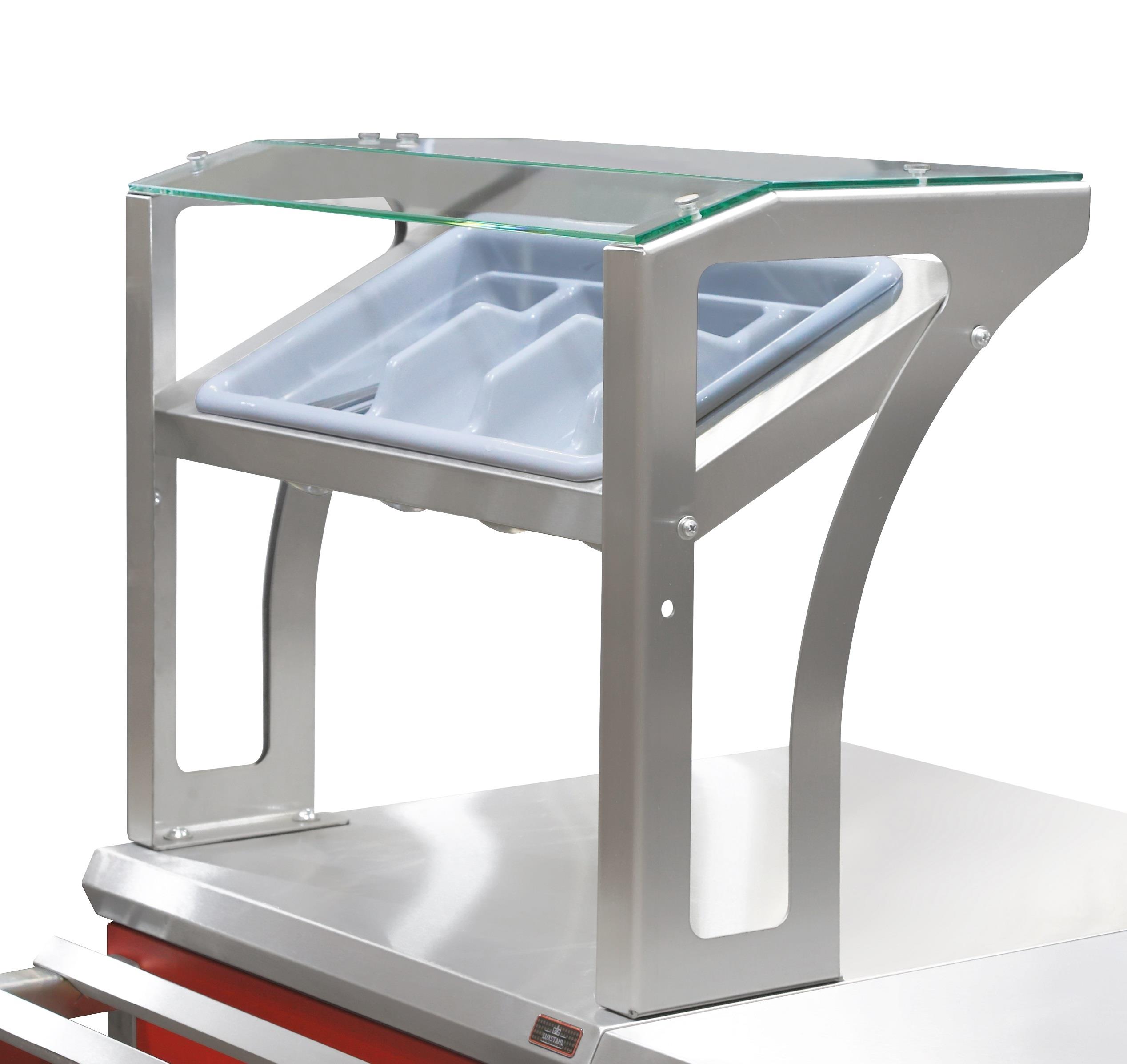 Прилавок для приборов и подносов Luxstahl ПП-600