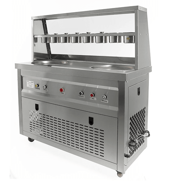 Фризер для жареного мороженого Foodatlas KCB-2Y (контейнеры, стол для топпингов, контроль температур