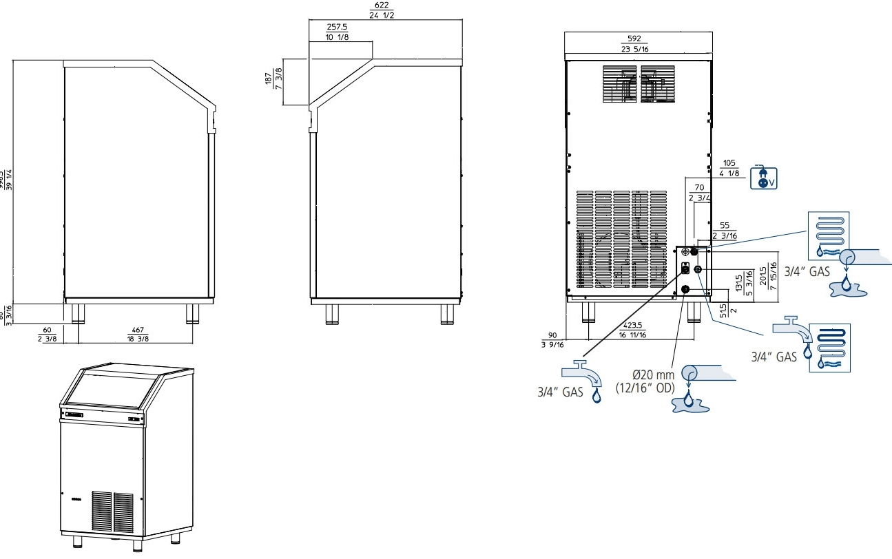 Льдогенератор Scotsman (Frimont) AF 103 AS