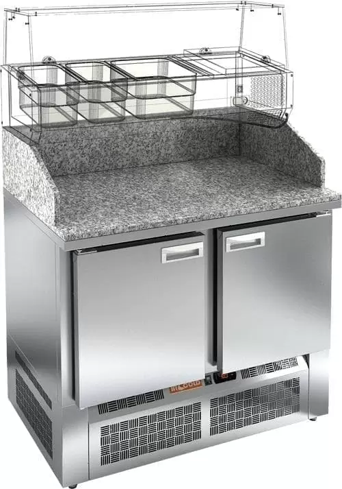 Стол холодильный (для пиццы) Hicold PZE3_11/GN (без витрины)