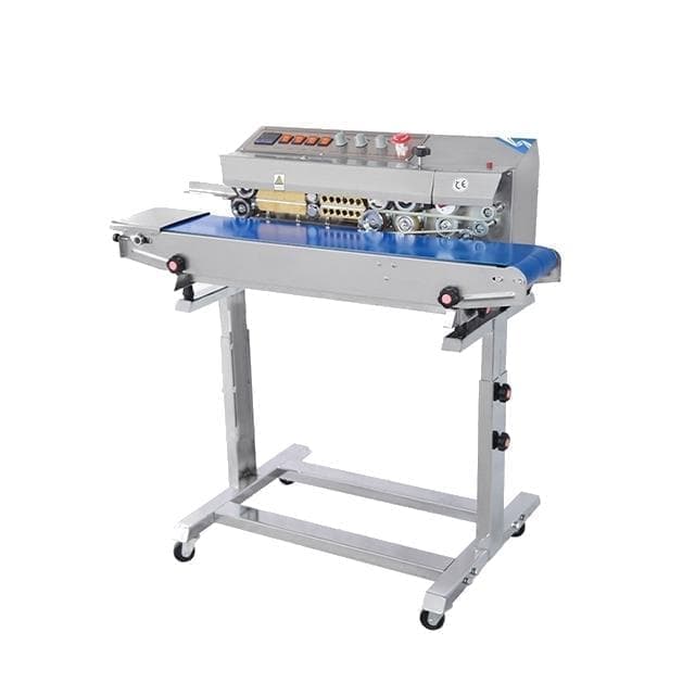 Роликовый конвейерный запайщик горизонтальный на консоли Hualian Machinery FRM-810III