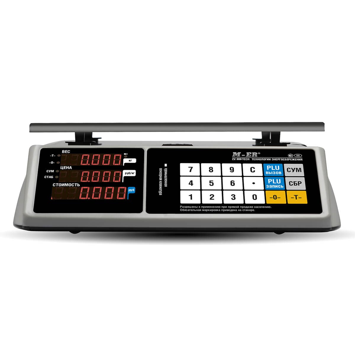 Весы торговые настольные M-ER 328 AC-15.2 "TOUCH-M" LED RS232 и USB