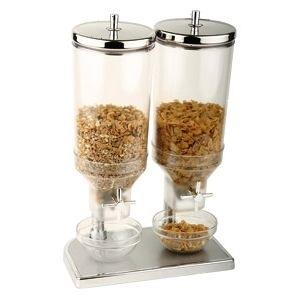 Диспенсер для мюсли 2х4,5л 22х17,5х52см поликарб. с крышк. APS 11807 нерж