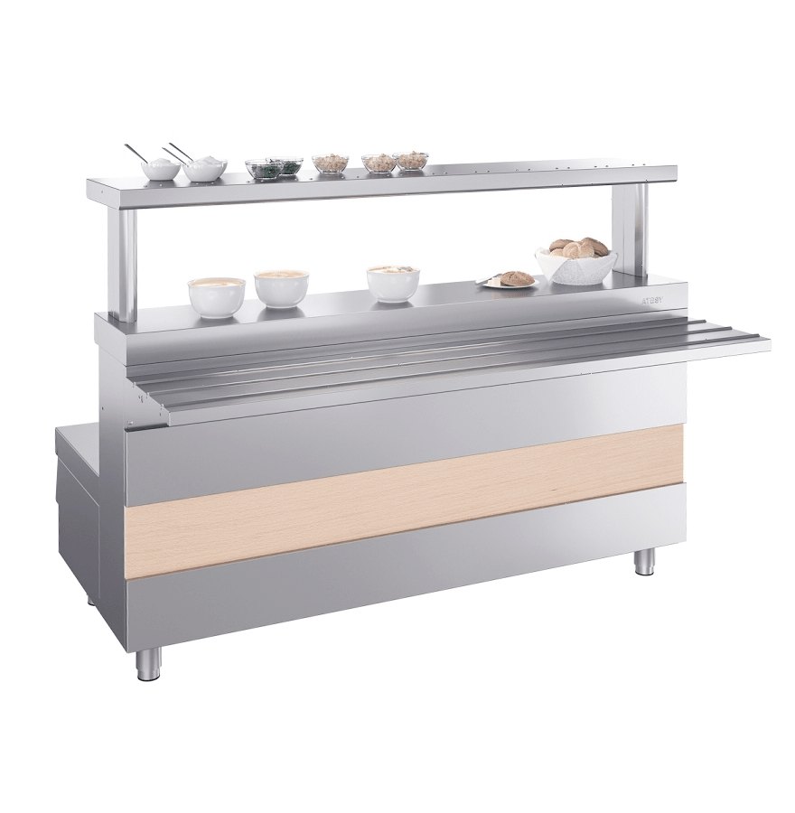 Прилавок-мармит для первых блюд Atesy Ривьера М1-3.1500-02-О без полок