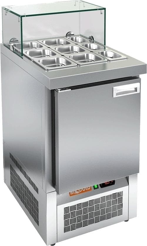 Стол холодильный (саладетта) Hicold SLE3‑1GN с низким стеклом