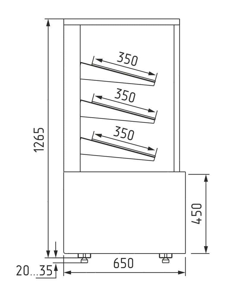 Витрина хлебная Carboma KC70 N 1,3-1 Cube 0102-0109