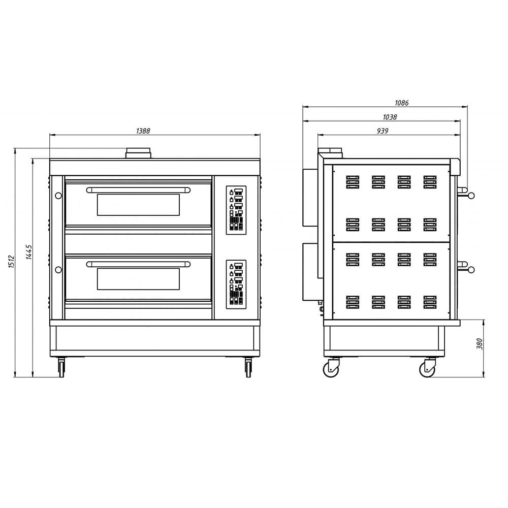 Шкаф пекарский Grill Master ШЖГ/2, с пароувлажнением