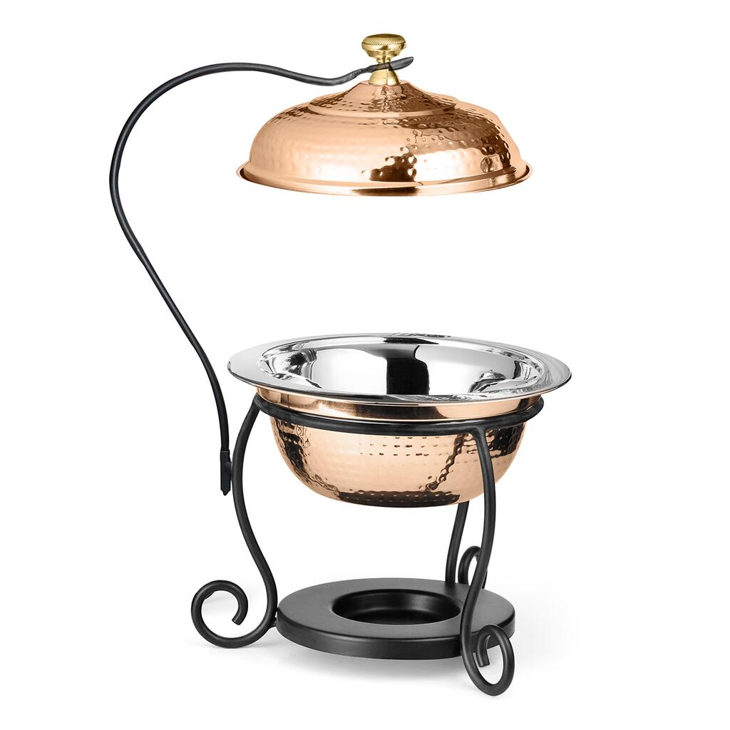 Чафиндиш (мармит) 1,75л на подставке с медным покрытием нерж P.L. Proff Cuisine | SG-84451(A)