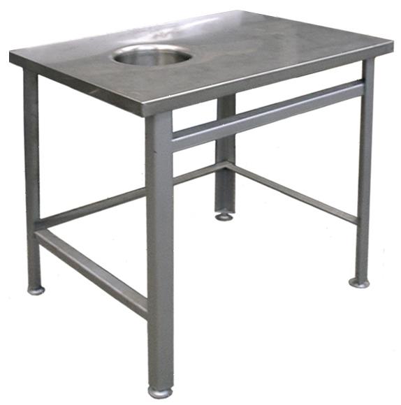 Стол для сбора отходов Hessen СПОО 6/6 (оц) отверстие в центре