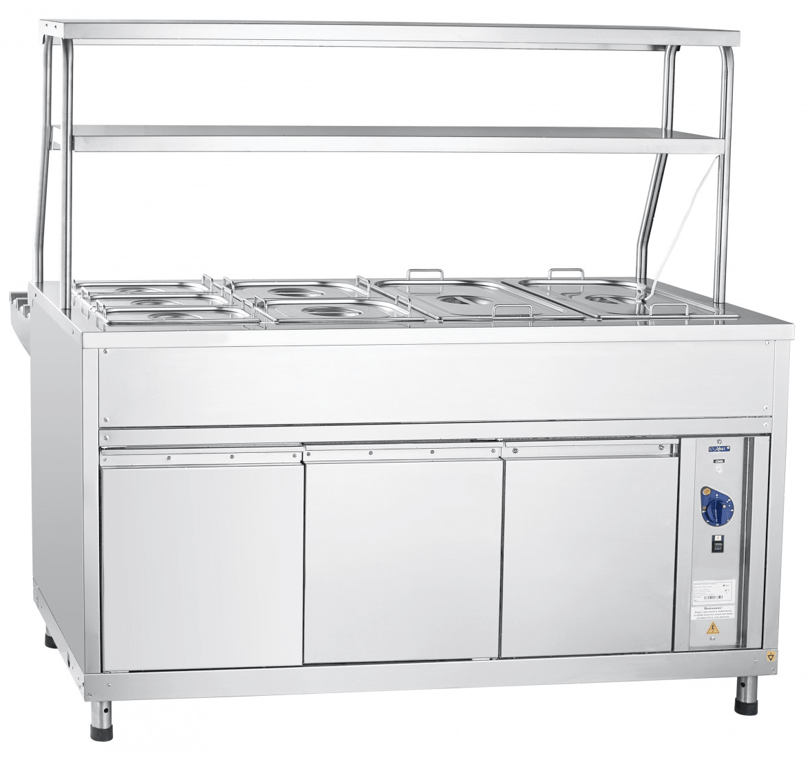 Мармит для вторых блюд Abat ЭМК-70КМ-01 с подогреваемыми полками, нерж. (21000802501)