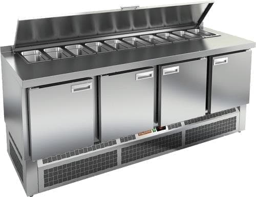 Стол холодильный (саладетта) Hicold SLE1‑1111SN с крышкой