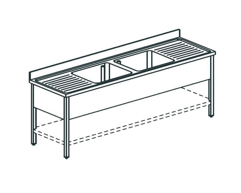 Ванна моечная Apach Chef Line L2S217-552WSH