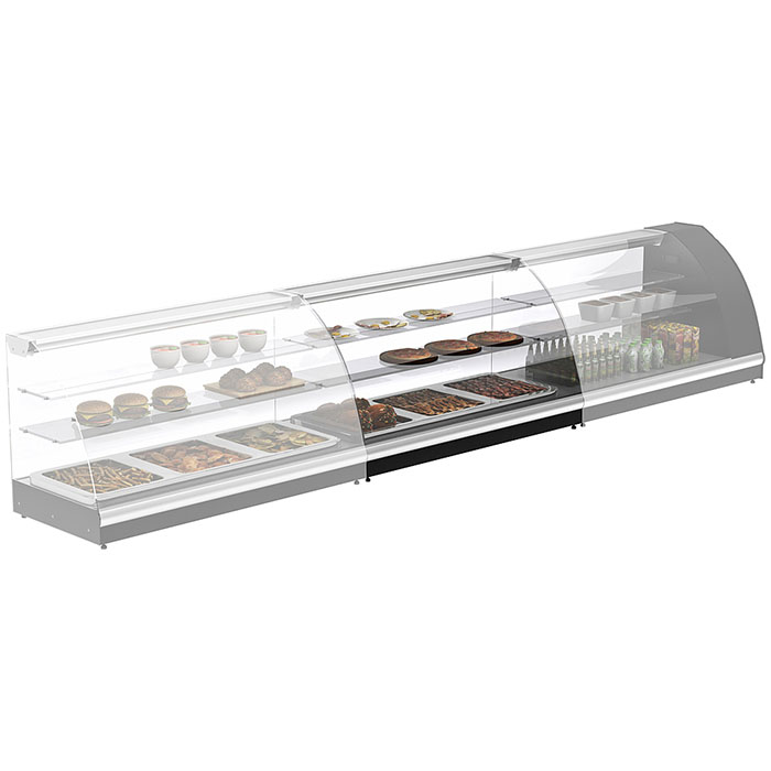 Витрина нейтральная Carboma A57 N-1,2-1 (1,2 Арго XL) (цвет по схеме)