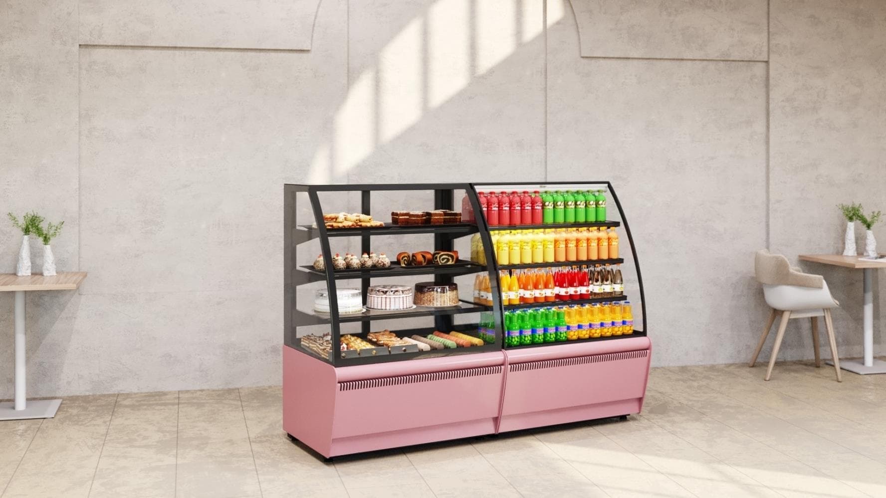 Витрина кондитерская Carboma K70 VV 0,9-1 (ВХСв-0,9д Люкс) 0102-0109