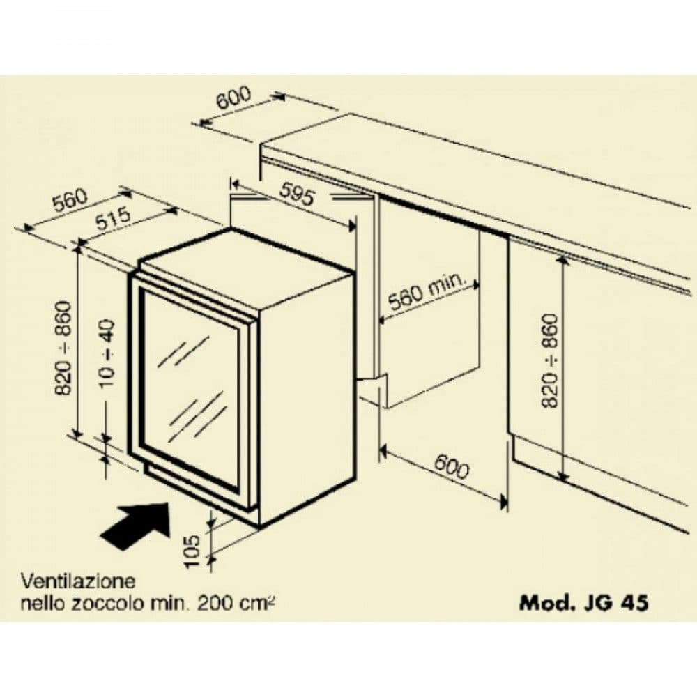 Шкаф винный IP Industrie JG 45-6 AD X