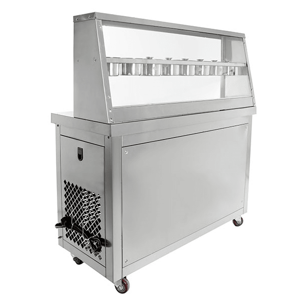 Фризер для жареного мороженого Foodatlas KCB-2Y (контейнеры, стол для топпингов, контроль температур