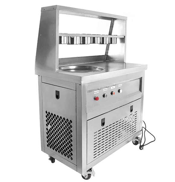 Фризер для жареного мороженого Foodatlas KCB-1Y (контейнеры, стол для топпингов)