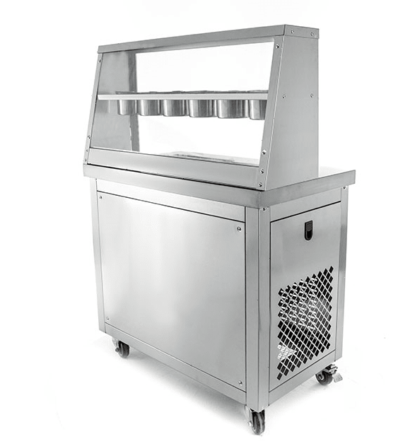Фризер для жареного мороженого Foodatlas KCB-1F (контейнеры, стол для топпингов)