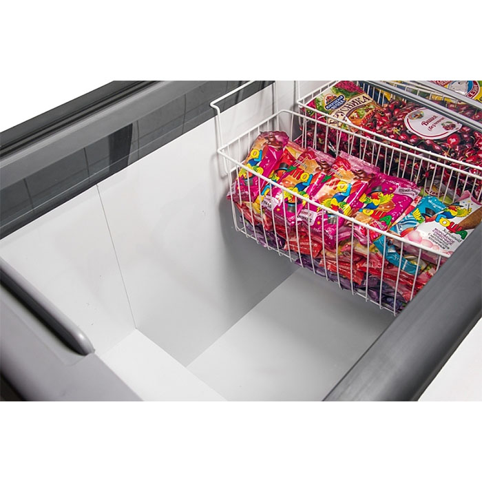 Ларь морозильный Frostor GELLAR FG 700 С прямое стекло, серый (пропан)