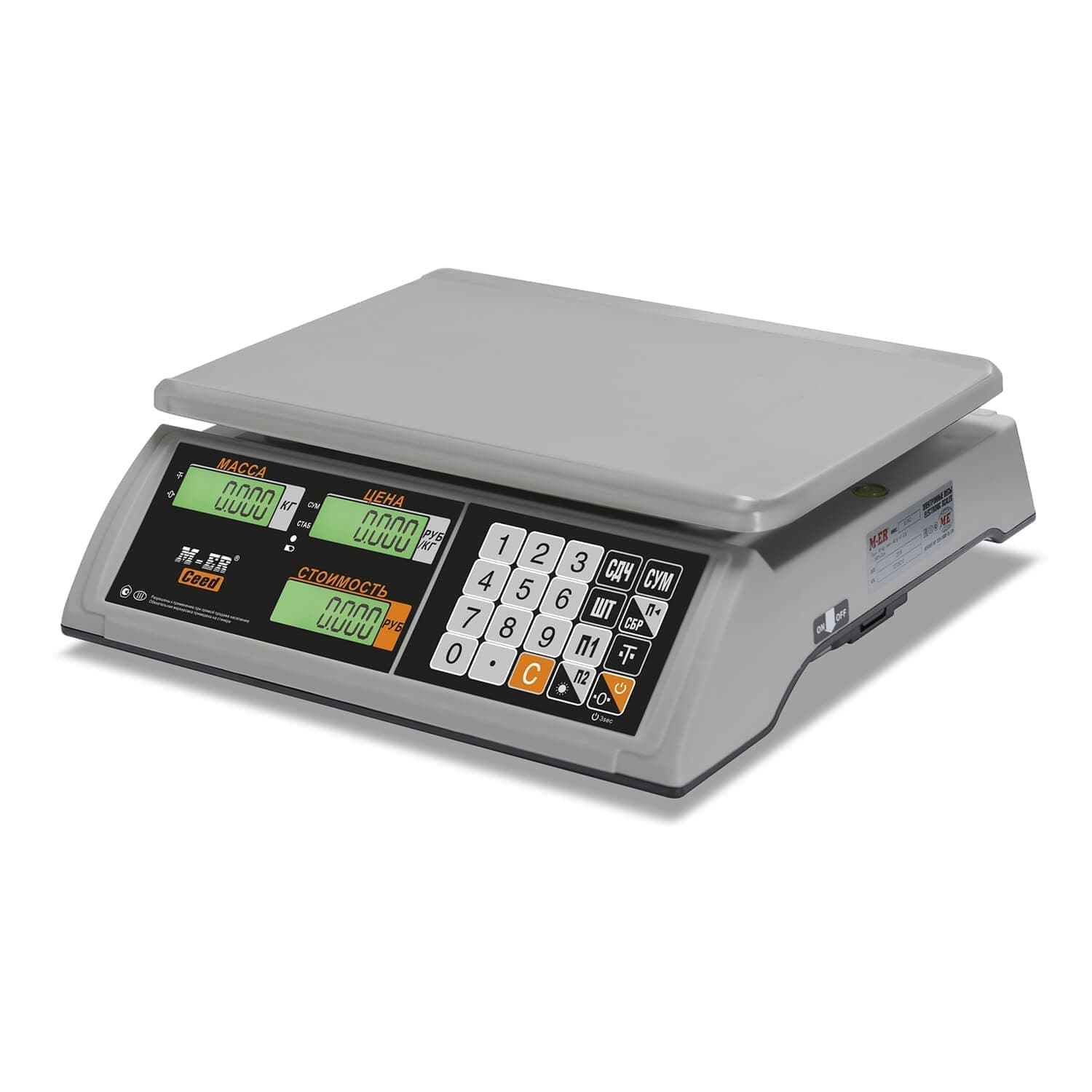 Весы торговые настольные M-ER 327 AC-15.2 "Ceed" LCD Белые