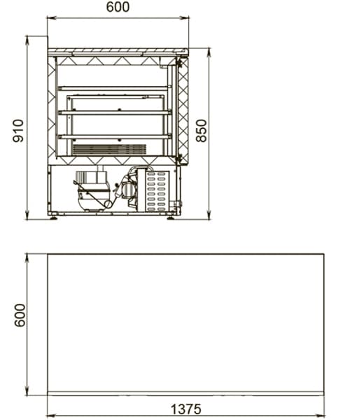 Стол холодильный Polair TDi3‑G