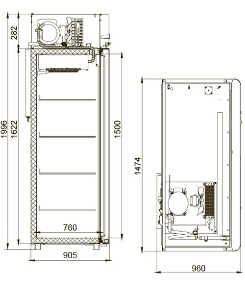 Шкаф морозильный Polair CB114_Sm Alu