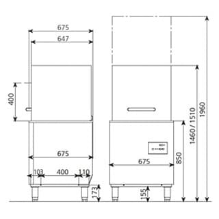 Купольная посудомоечная машина Kocateq KOMEC-H500 B DD