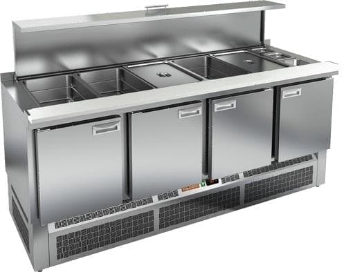 Стол холодильный (саладетта) Hicold SLE3‑1111GN с крышкой