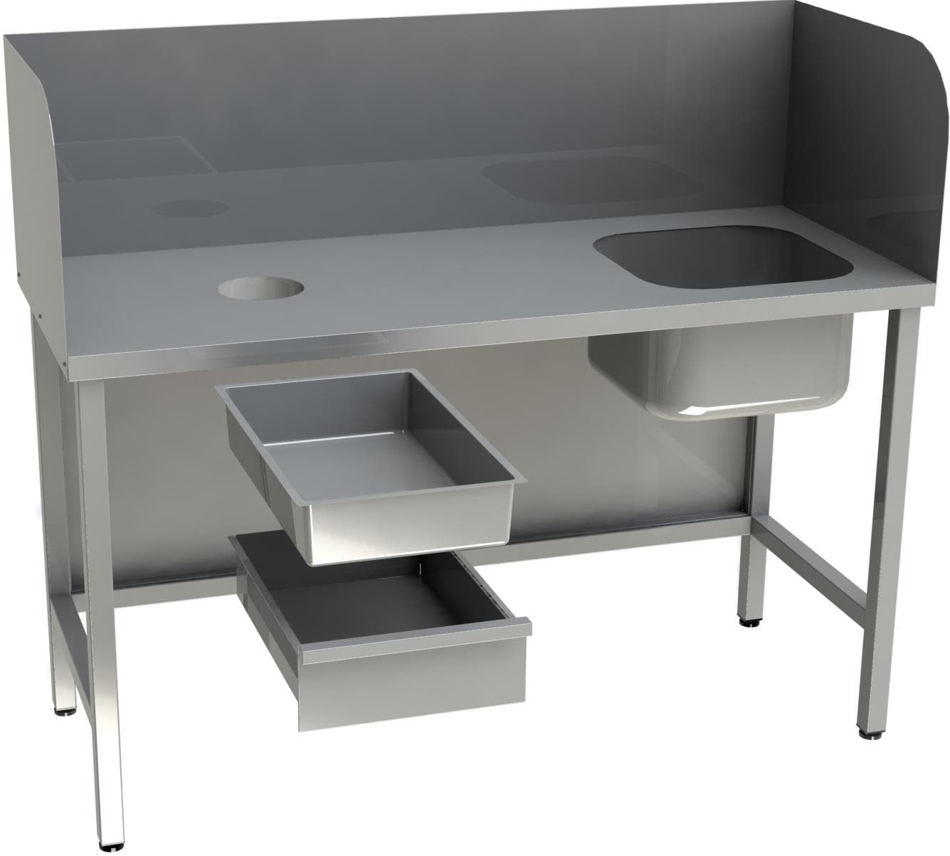 Стол для чистки рыбы Restoinox СПЧВЦ-15/6-БОЛ