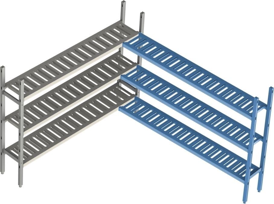 Стеллаж модульный Polair Load.Me Poly 16AL.3PP40.18C, доп. угловой