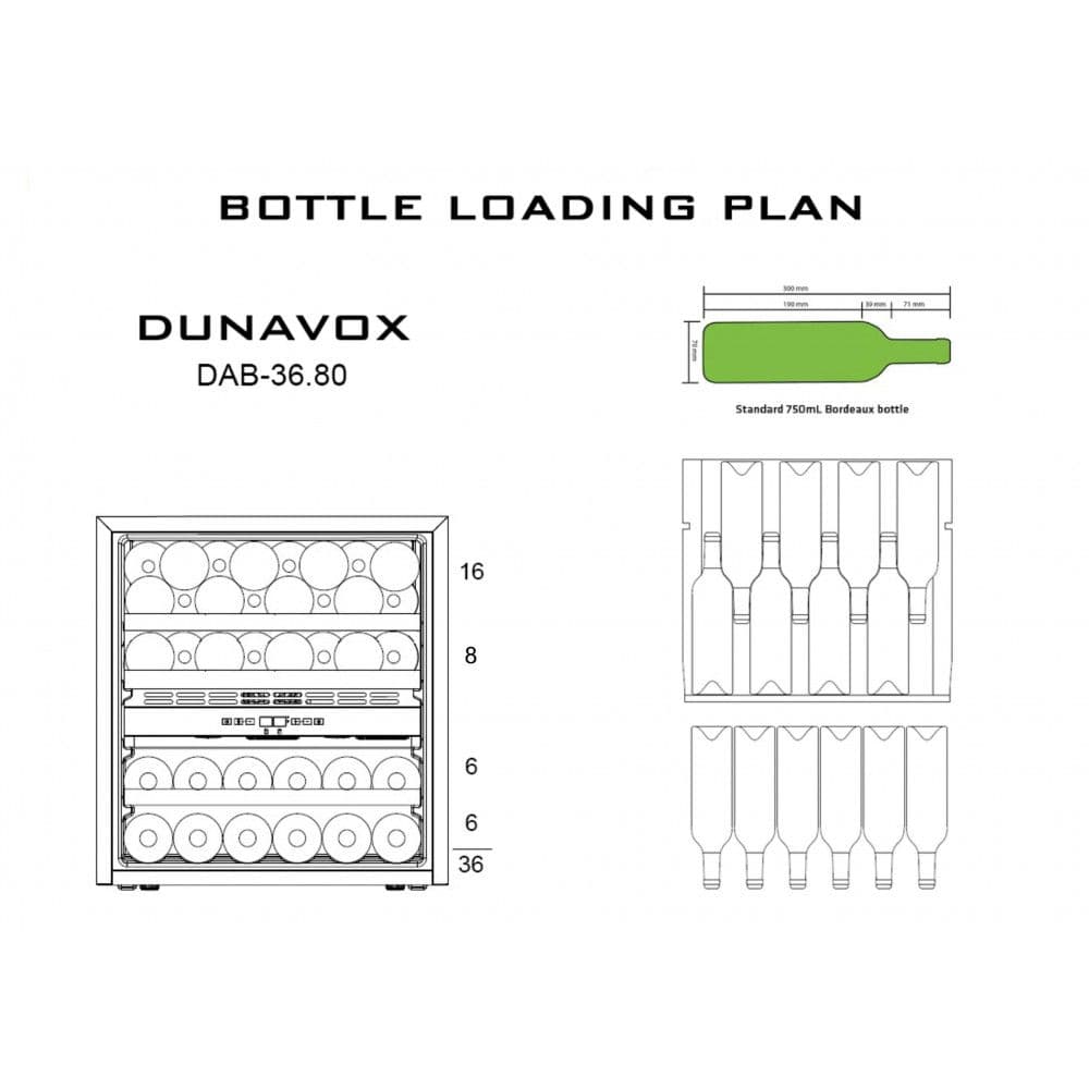 Шкаф винный Dunavox DAB-36.80DW