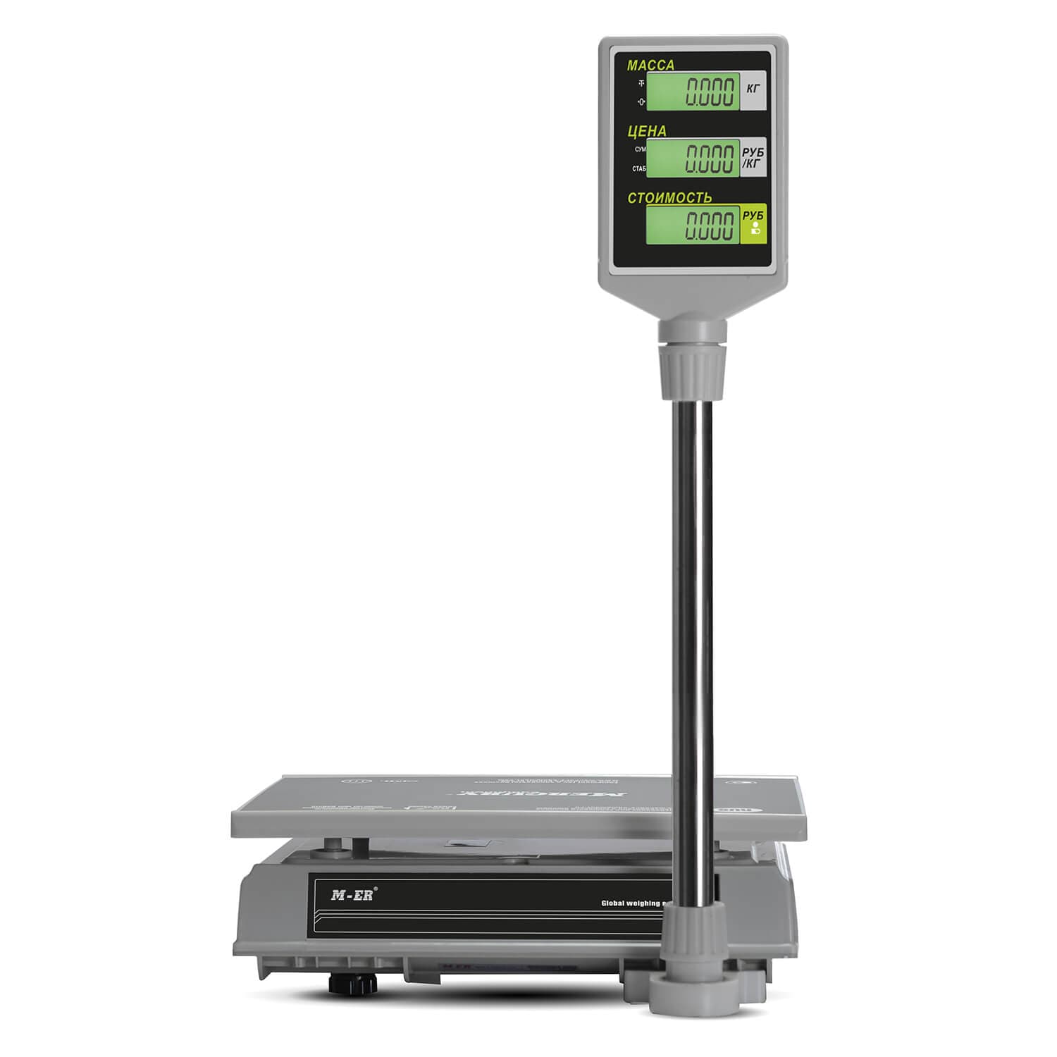 Весы торговые настольные M-ER 326 ACP-15.2 "Slim" LCD Белые