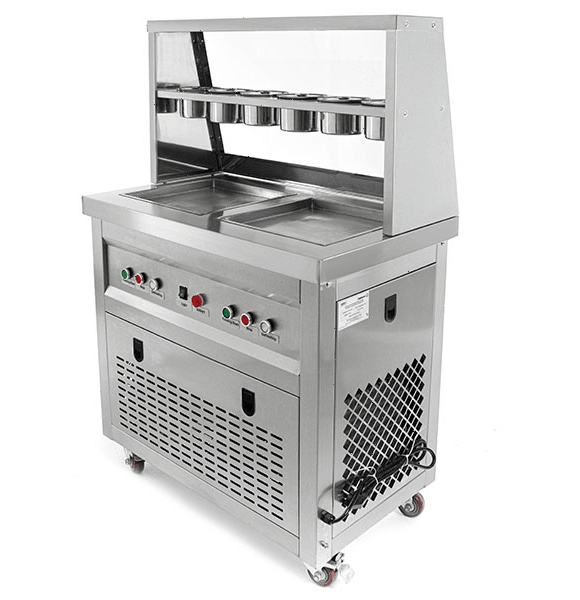 Фризер для жареного мороженого Foodatlas KCB-2F (контейнеры , световой короб, 2 компрессора)