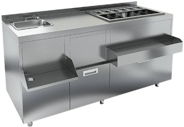 Барная станция Restoinox БСЗ1-15/7-05 с ящиками и вертушкой