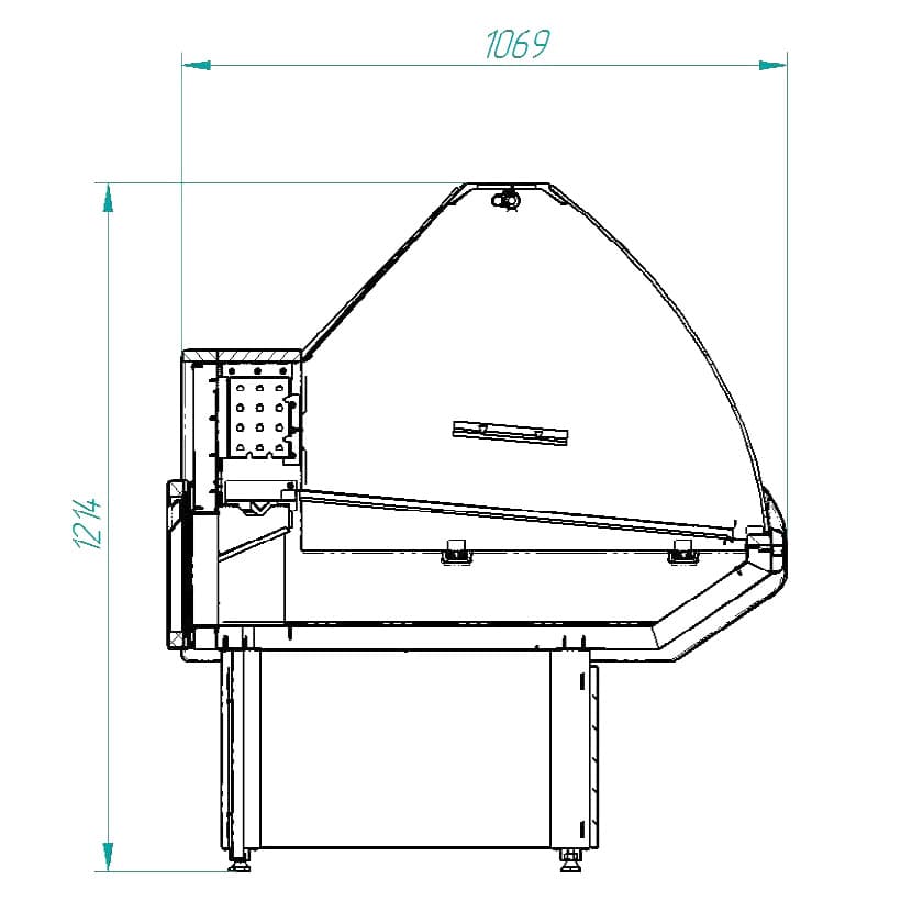 Витрина холодильная Cryspi Octava XL SN 1800 (ВПСН 0,49-1,4)