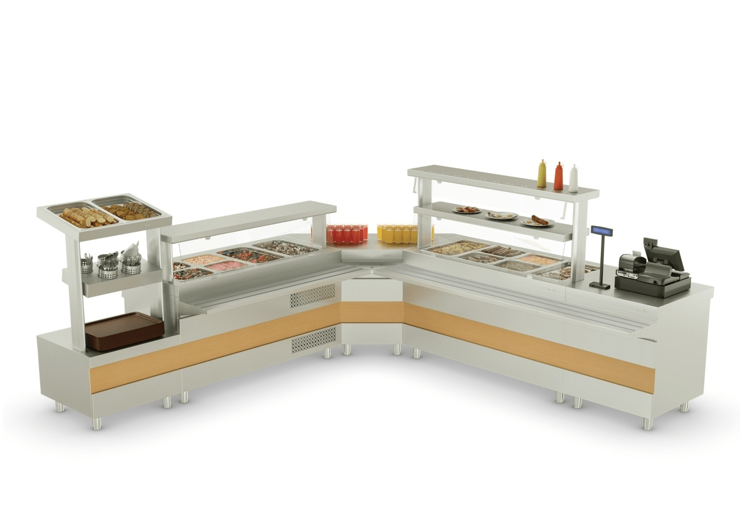 Прилавок-мармит для вторых блюд Atesy Ривьера М2-1120-02-ПО без полок